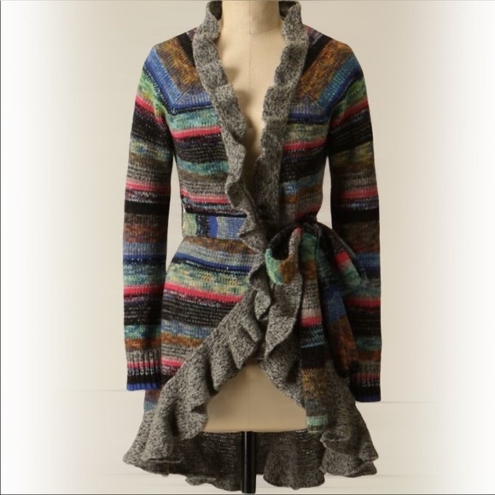 Anthropologie Splash of Color Cardigan XS